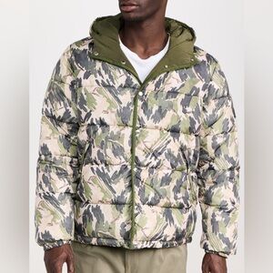 Paul Smith Reversible Fibre Down Puffer Jacket in Green